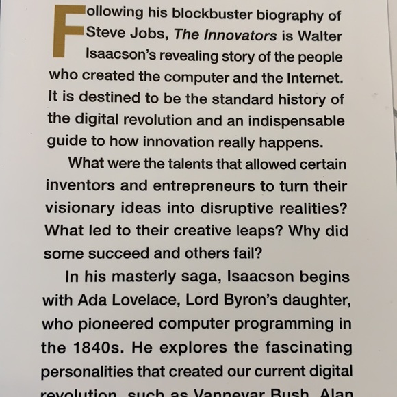 👍2/$26👍 Biography. The innovators. Walter Isaacson - Picture 7 of 7